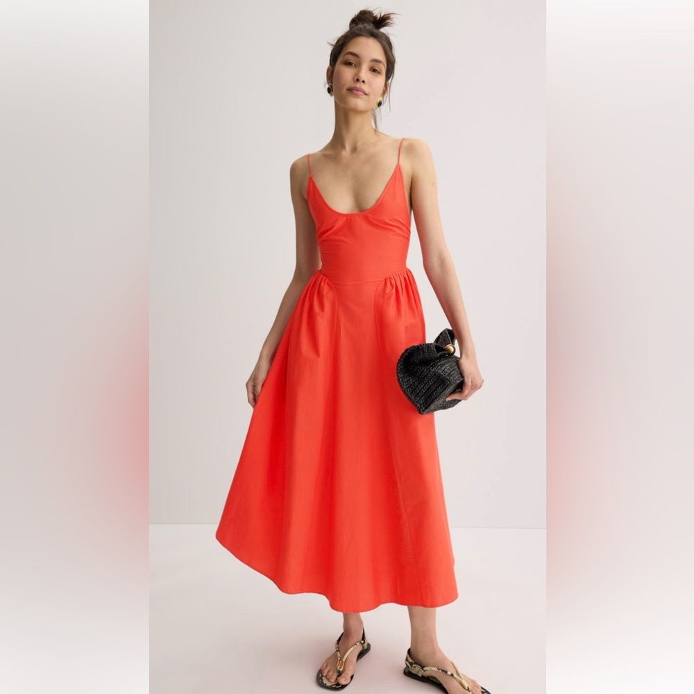 Silk Laundry Dive Snapper Midi Dress